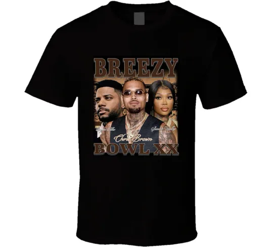 Chris Brown Breezy Bowl XX 2025 World Tour T-Shirt