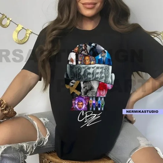 Chris Brown Graphic T-Shirt, 2025 Breezy Bowl Xx Tour Fan Gift