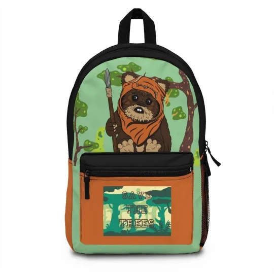 Star Wars Ewok Backpack, Disney Backpack, Star Wars Bag, Ewok Bag, School
