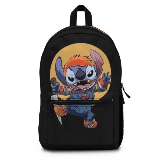 Disney Stitch as Chucky Doll Backpack, Disney Bag, Halloween Backpack, Horror