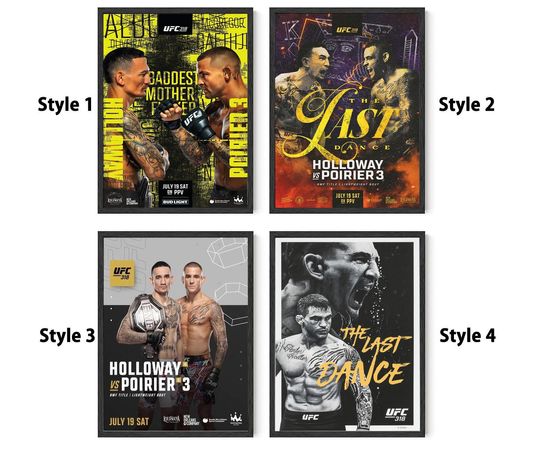 UFC 318 Dustin Poirier vs. Max Holloway Trilogy Poster July 19, 2025 Premium Matte Vertical Poster