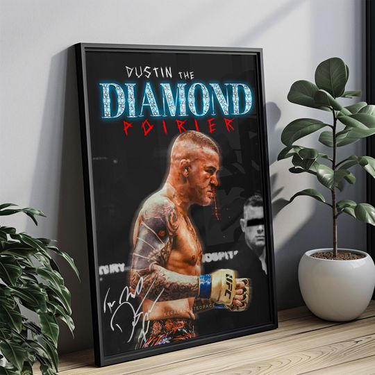 Dustin Poirier & Islam Makhachev UFC MMA Fighters Wall Poster | Vertical Premium Matte Print