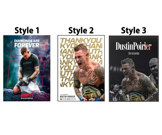Dustin Poirier UFC 318 Poster Diamonds Are Forever 2025 Fight Night Vertical Print