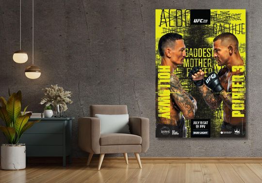 UFC 318 Max Holloway vs Dustin Poirier 3 Poster Wall Art Vertical Poster