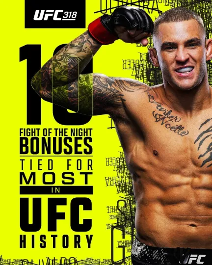 UFC 318 Dustin Poirier Poster - Fight of the Night Milestones