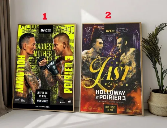 UFC 318 Poster Max Holloway vs Dustin Poirier 3 Vertical Poster