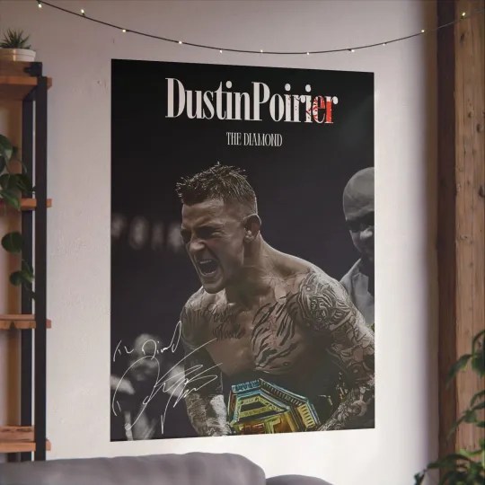 Dustin Poirier UFC MMA Fighter Poster, Premium Matte Vertical Film Decor