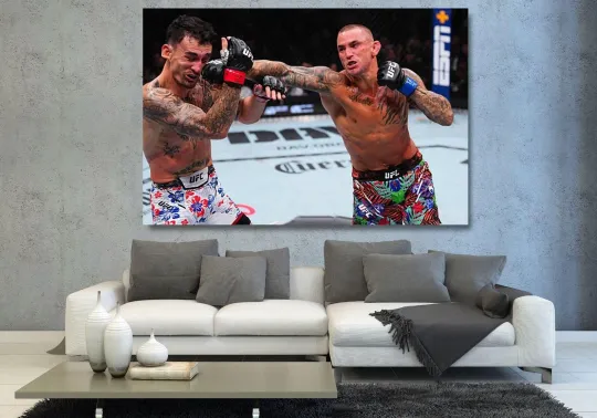 UFC 318 Max Holloway vs Dustin Poirier 3 Poster Dustin Poirier Art
