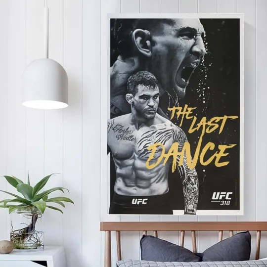 UFC 318 Max Holloway vs Dustin Poirier 3 Fight Poster - Premium Matte Vertical Gym Wall Decor