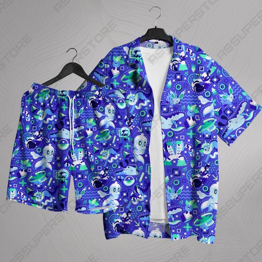 Misty Hawaiian Shirt Hawaii Button-Up Shirt Sea Summer Short Lily Summer Hawaii Shirt Gifts