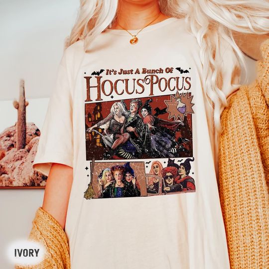 Retro Hocus Pocus Comfort Colors Shirt, Hocus Pocus Shirt, Sanderson Sisters Shirt, Halloween Shirt, Disney Halloween Shirt, Halloween Party