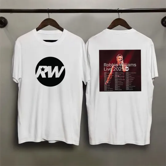 Robbie Williams XXV Tour 2025 T-Shirt Concert Tee Gift for Men British Pop