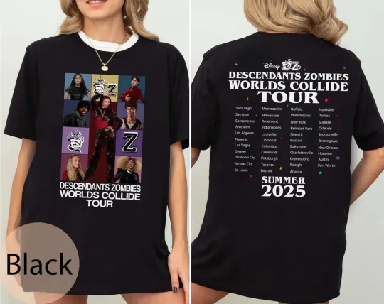Descendants Zombies Worlds Collide Tour T-Shirt,  Summer Music Festival 2025