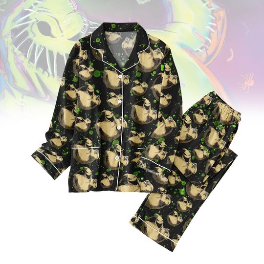 Oogie Boogie Pajamas, Nightmare Before Christmas Pajama Set, Halloween PJs, Spooky Disney Sleepwear, Trick or Treat PJs