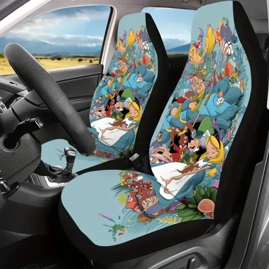Never Too Old For Alice In Wonderland Curiouser And Curiouser Car Seat Covers