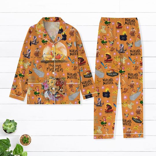 Disney Lion King Pajamas, Hakuna Matata Pajamas Set, Simba Timon Pumbaa Women Pajamas, Animal Kingdom Shirt, Disney Trip Shirt