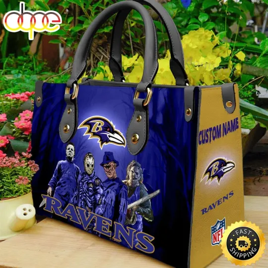Baltimore Ravens Leather Bag - Halloween Leather Bag
