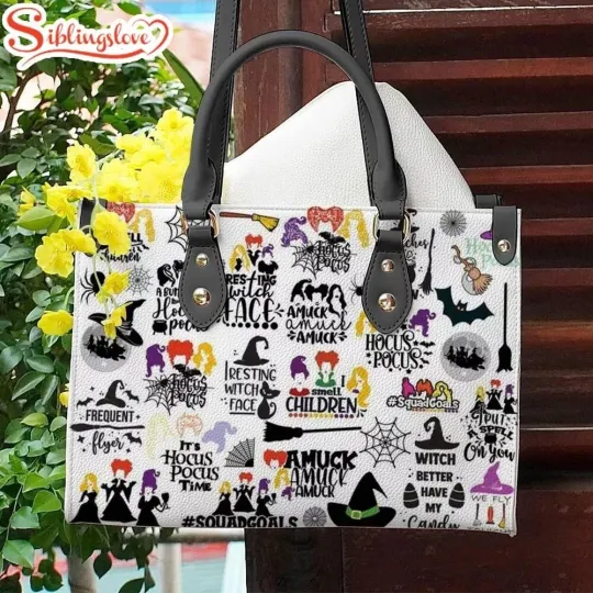 Sanderson Sisters Leather Handbag, Hocus Pocus Witch Leather Bag