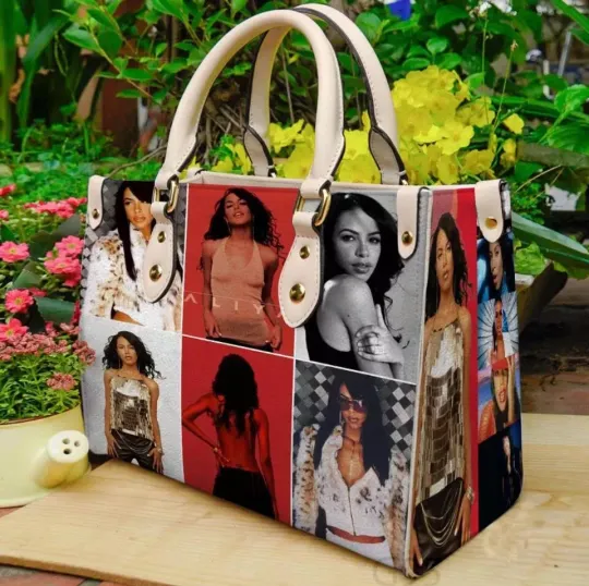 Aaliyah Music Leather Handbag, Music Leather Handbag, gift for Fan