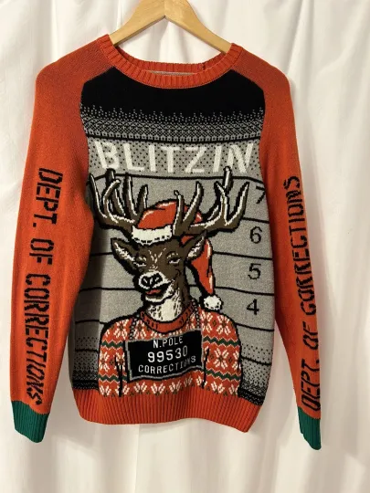 Sweater Adult Size S Ugly Christmas Reindeer Red Holiday Party Nice Quality