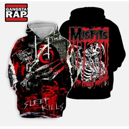 Misfits Music Band Special Halloween Hoodie 3d - all printed, hot 2025