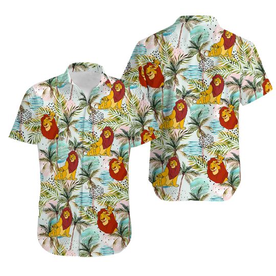 Discover Lion King Button Shirt, Lion King Hawaiian Shirt, Lion King Summer Shirt