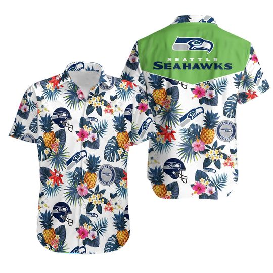 Seattle Seahawks Pinneapple Hawaiian Shirt Hot Summer