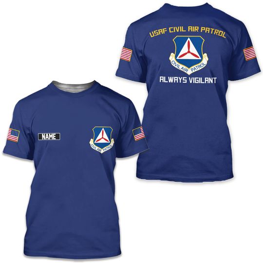 Custom Name USAF Civil Air Patrol T-Shirt Air Force Military Shirt All Size