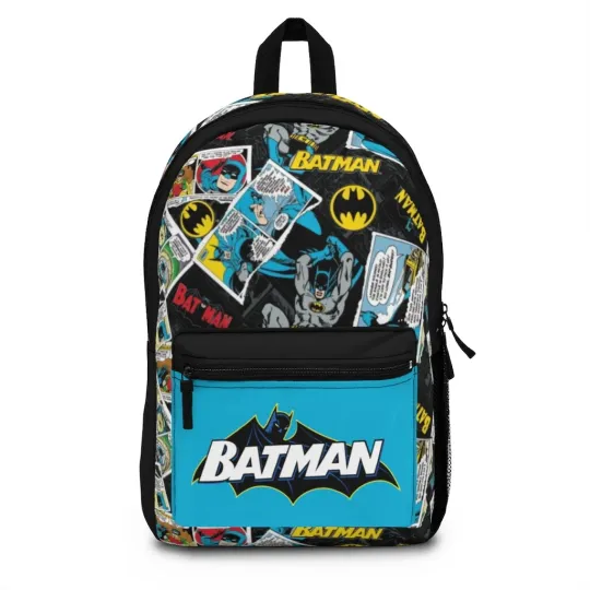 Batman Comics Backpack, DC Comics, Batman and Robin Backpack, School Backpack