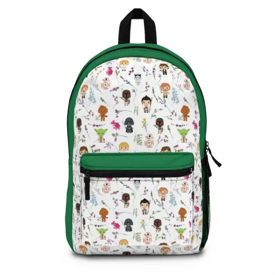 Star Wars Floral Backpack, Star Wars Bag, Obi Wan Kenobi, Han Solo, Chewy, Luke