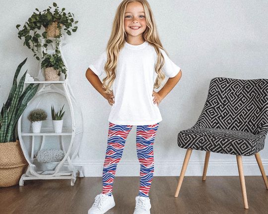 Buffalo Wave Youth Leggings, Buffalo Football Kids Leggings, Buffalo Youth Pants