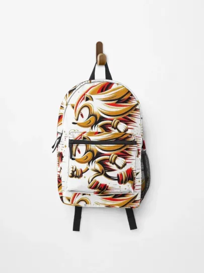 Super Shadow 3 Backpack, Sonic Game Super Form Character Bookbag