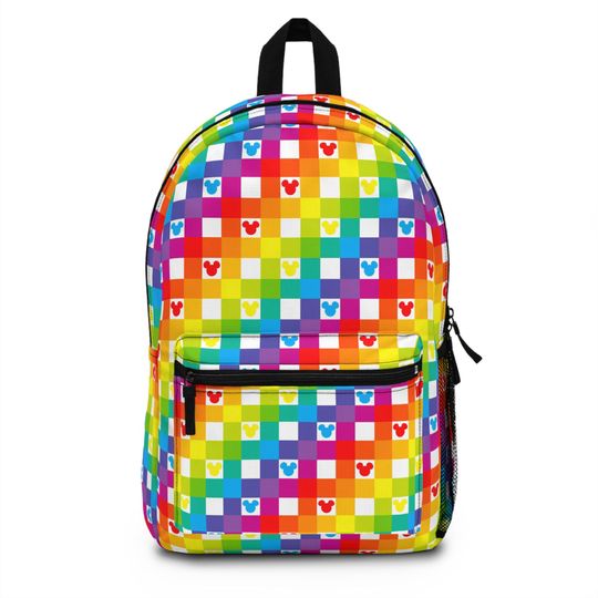 Rainbow Mickey Backpack, Disney Backpack, Back to School Book Bag, Disney Bag, Kids Backpack, Travel Bag, Disney Trip Accessories