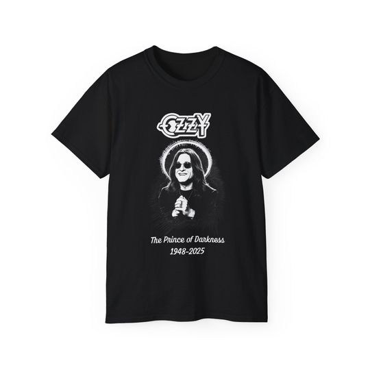 Ozzy Osbourne, T-shirt, Prince of Darkness, RIP, 1948-1925, Long Live Ozzy