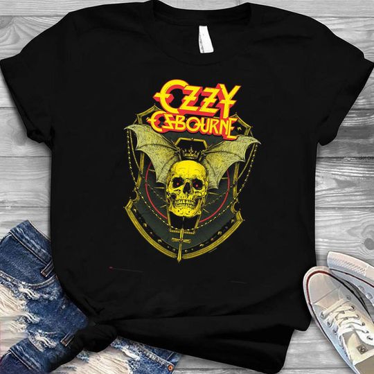 2025 Shirt Ozzy Osbourne Ozzy Bat Shirt Black