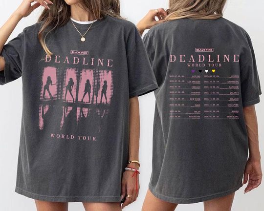 BlackPink 2025 World Tour Retro Vintage Shirt, BlackPink Logo T-shirt, BlackPink World Tour 2025 Merch Shirt, BlackPink Members Kpop Shirt