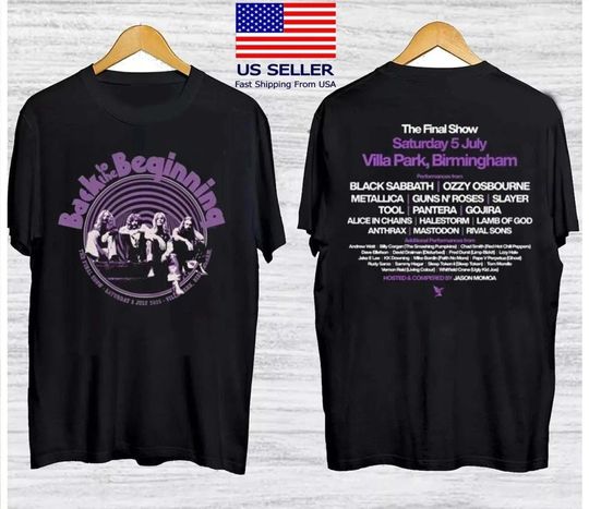 Black Sabbath, Ghost, Ozzy Osbourne Back To The Beginning 5 July 2025 T-Shirt