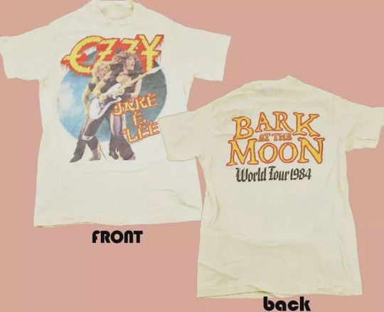 Vintage Graphic Ozzy Osbourne "Bark at The Moon" World Tour 1984 T-Shirt Size S-4XL