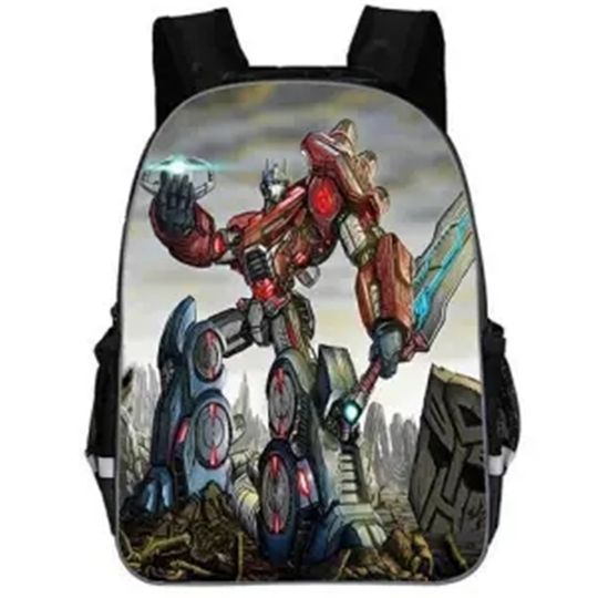 Student Transformers Backpack Boys Girls Optimus Prime Backpack for School and Travel