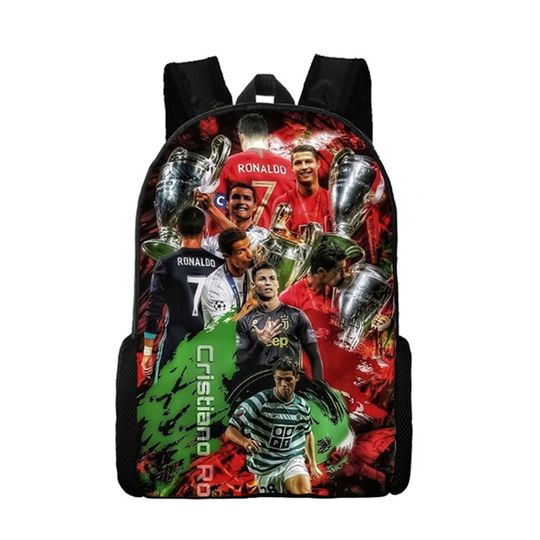 Cristiano Ronaldo Boys Football Backpack Children's Anime Travel Backpack Teenage Boys Mochila