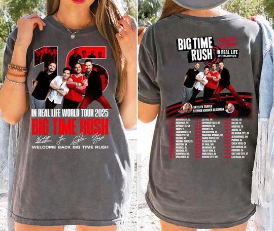 Big Time Rush Tour 2025 Shirt, Big time rush shirt, country music tour 2025 shirt, Big Time Rush band Pop Music Fan shirt, Unisex T-Shirt
