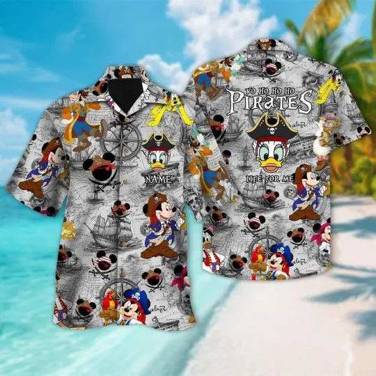 Daisy Duck Pirates Of The Caribbean Hawaiian Shirt