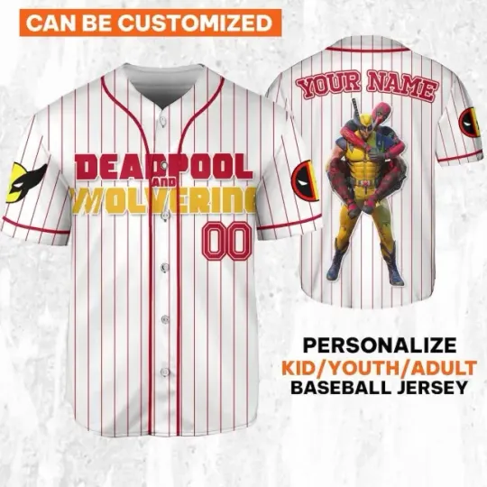 Custom Disney W And D Friendship Deadpool Simple Baseball Jersey