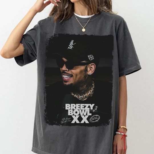 Chris Brown Breezy Bowl XX Tour 2025 Shirt, Vintage Comfort Colors Concert Shirt