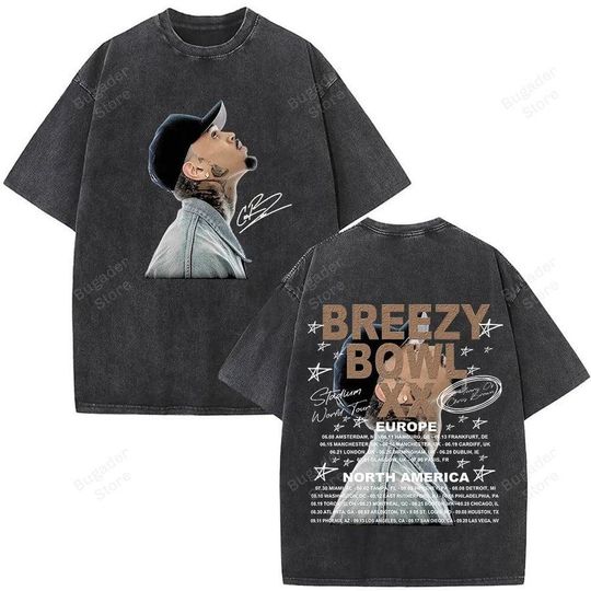 Vintage Chris Brown Graphic Tee, Concert 2025 Shirt