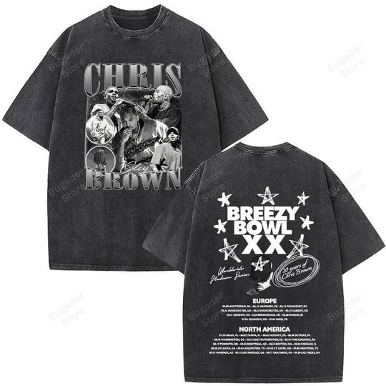 Chris Brown Tour Breezy Bowl XX Shirt, Chris Brown Merch 2025 Shirt