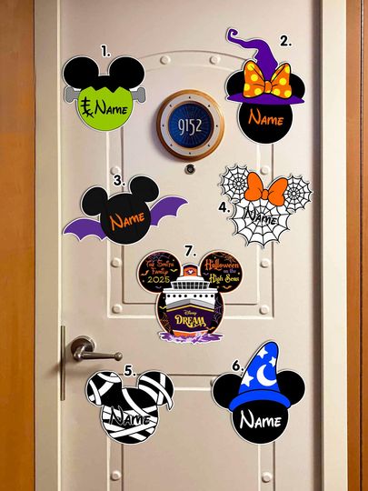Personalized Cruise Halloween Magnet Halloween On The High Seas 2025 Magnet, Cruise Door Magnet Disney Wish Magnet Disney Halloween Magnet