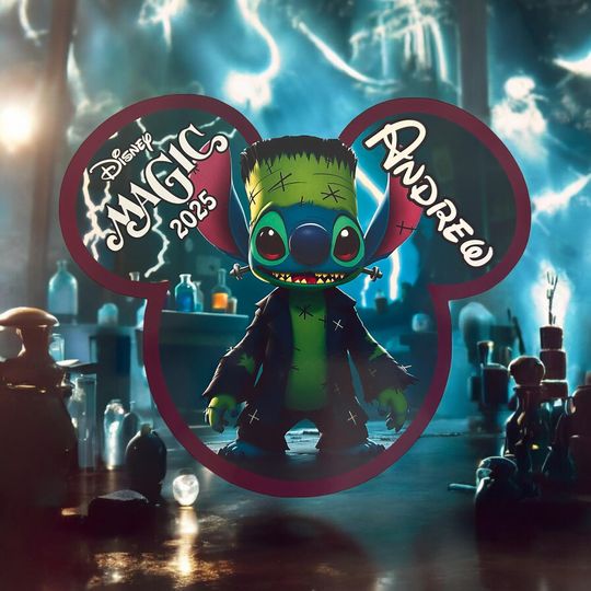 Halloween Magnet - Disney Cruise Door Magnet - Halloween on the High Seas Cruise Door Magnet - Stitch MAGNET - Stitch Halloween Magnet