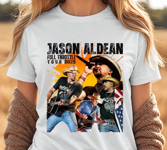 Jason Aldean full throttle tour 2025, Jason Aldean concert t-shirt, western shirt, country music shirt, Eras tour concert shirt