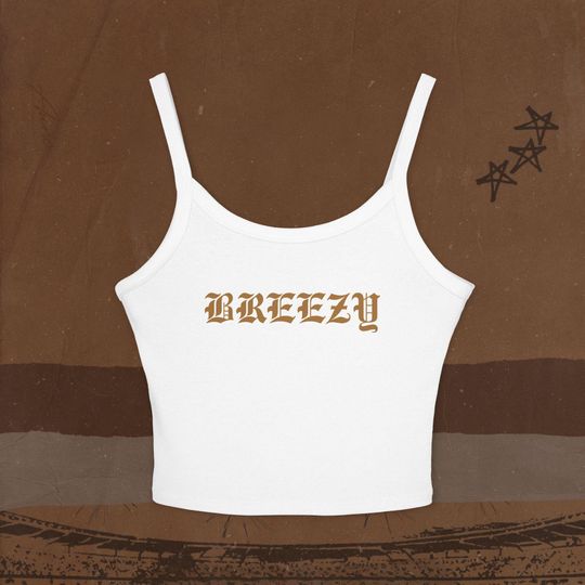 Women's BREEZY Inspired Sphagetti Strap Tank Top, Concert Outfit for Chris Brown Fans, Summer 2025 Breezy Bowl Shirt